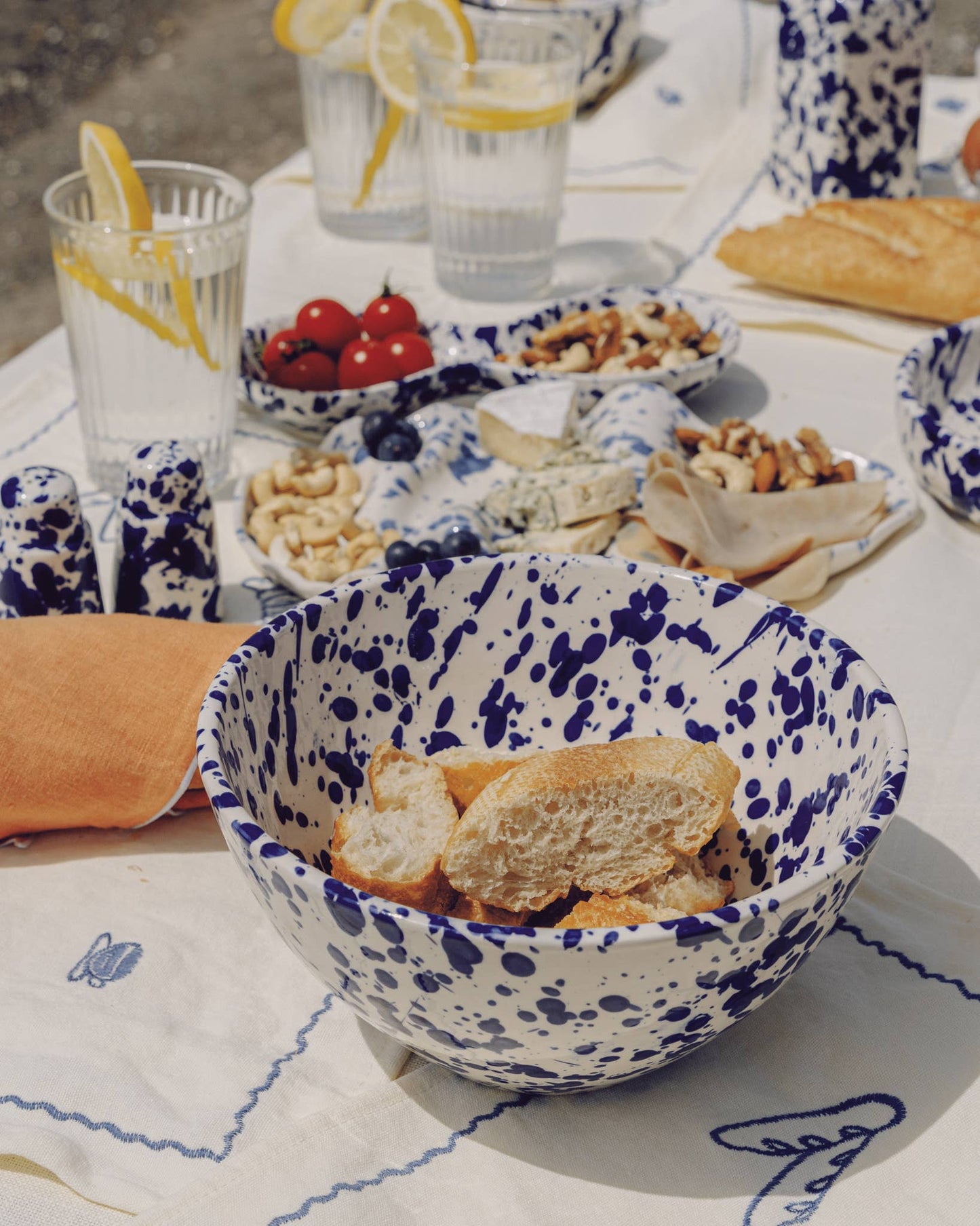 Keramische Saladekom Gevlekt