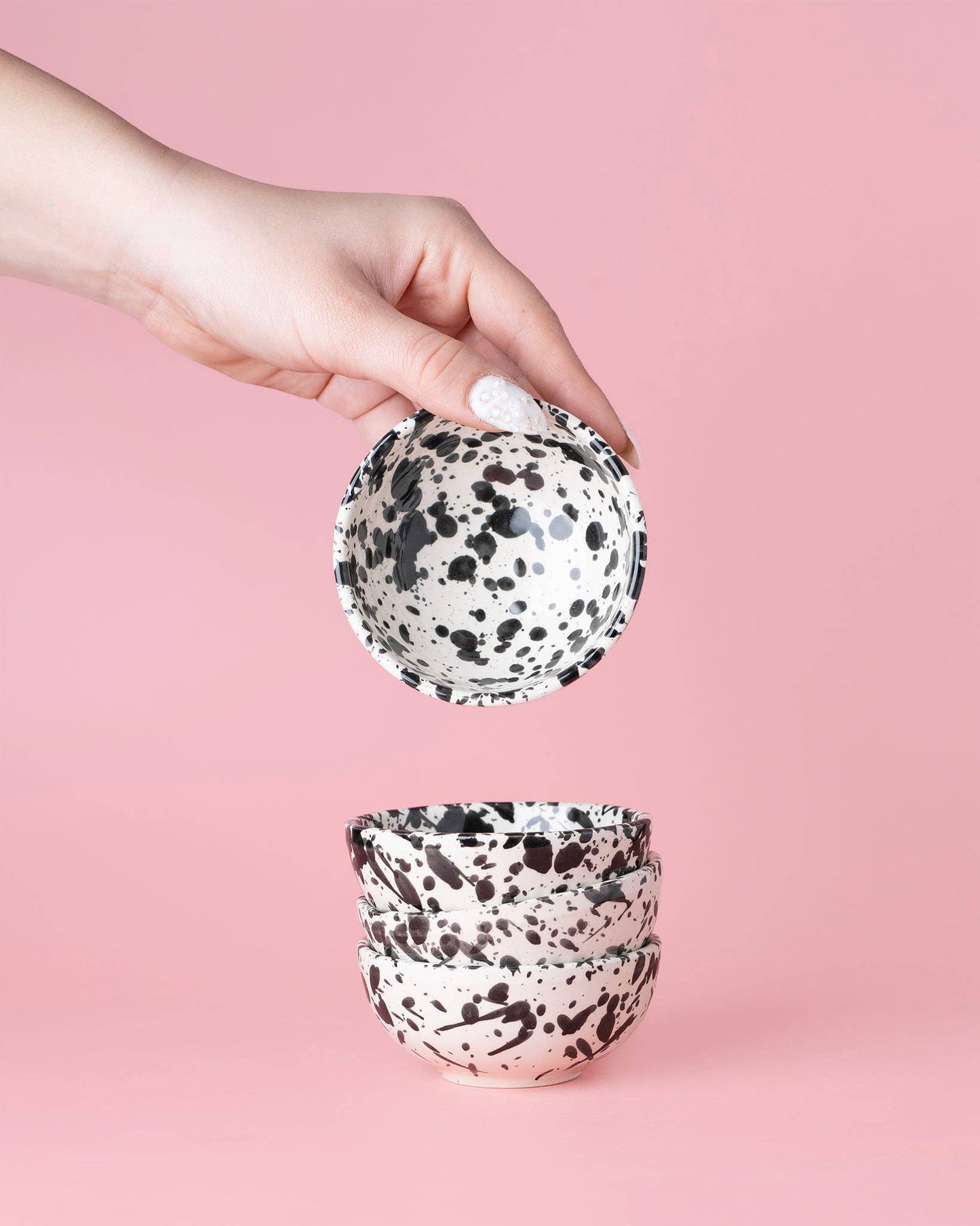 Handgemaakte Gespikkelde Mini Kom