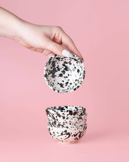 Handgemaakte Gespikkelde Mini Kom