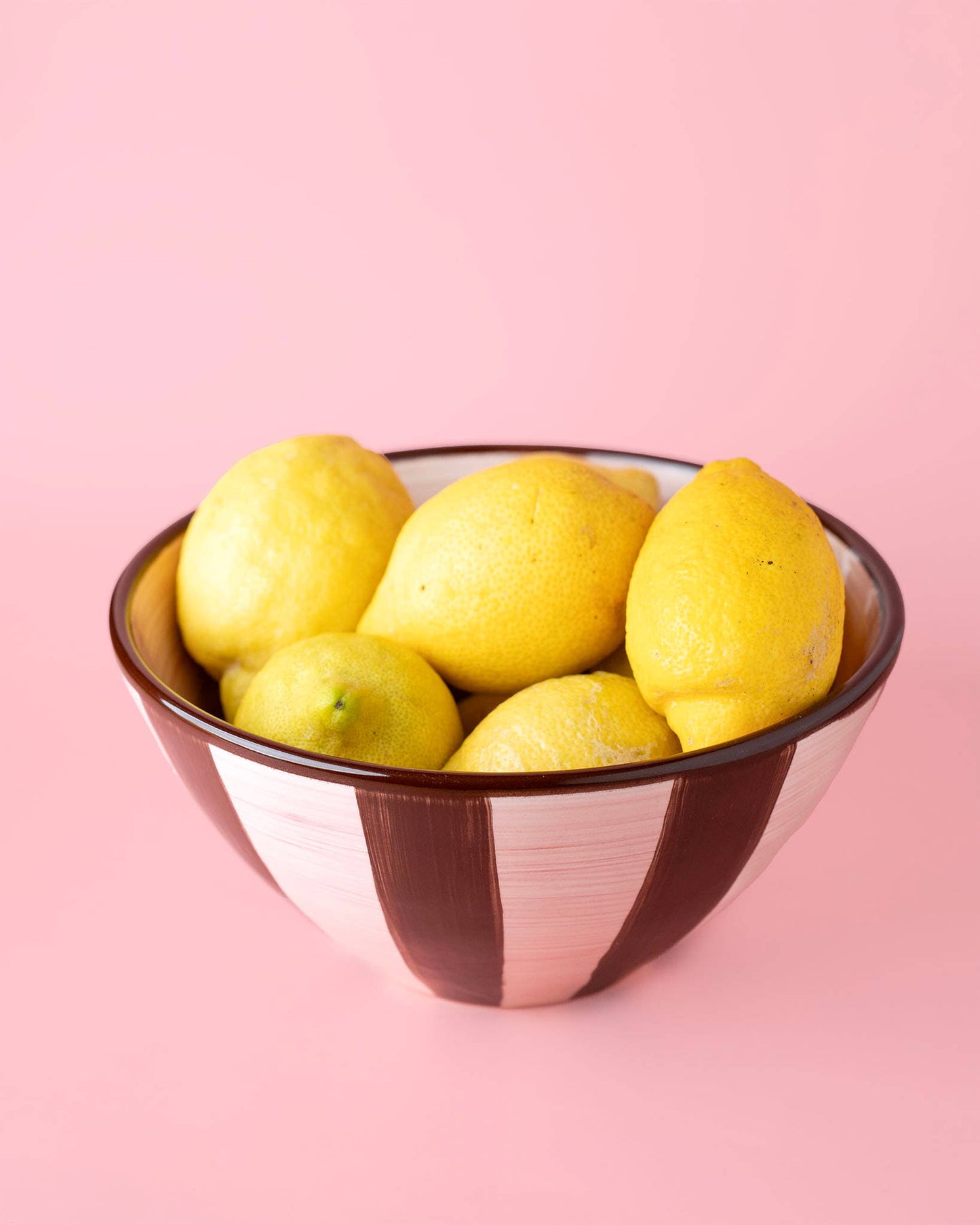 Keramische Gestreepte Saladeschaal