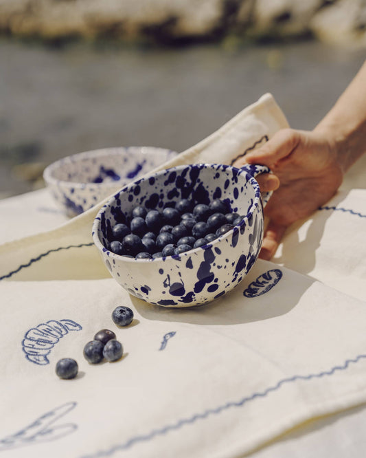 Keramische Ontbijt & Soepkom Gevlekt