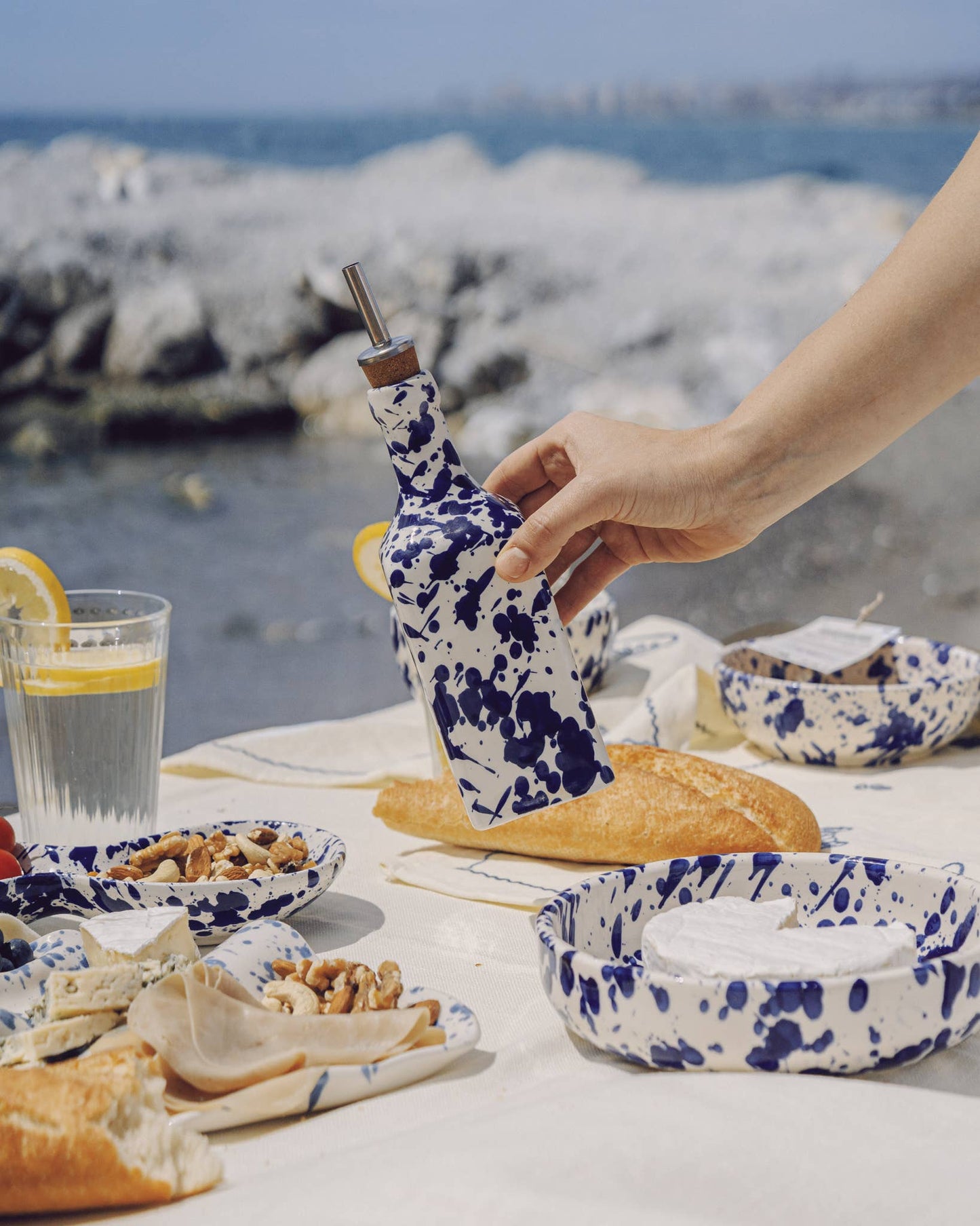 Oliefles Gevlekt Dispenser Keramiek